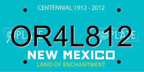 OR4L812 New Mexico License Plate