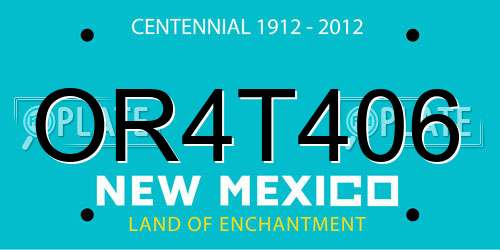 OR4T406 New Mexico License Plate