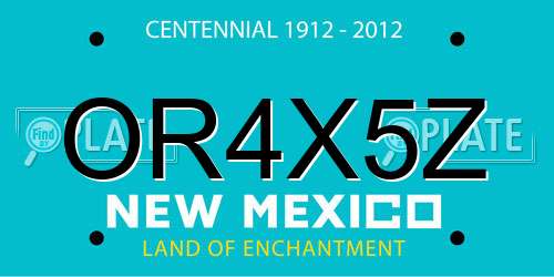 OR4X5Z New Mexico License Plate