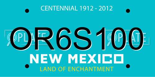 OR6S100 New Mexico License Plate