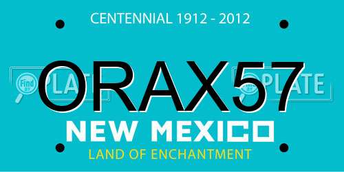 ORAX57 New Mexico License Plate