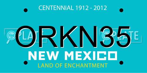 ORKN35 New Mexico License Plate