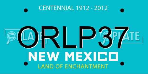 ORLP37 New Mexico License Plate