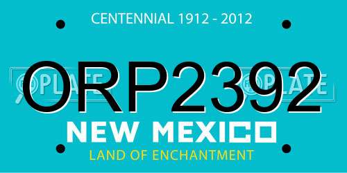 ORP2392 New Mexico License Plate