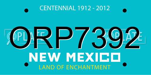 ORP7392 New Mexico License Plate