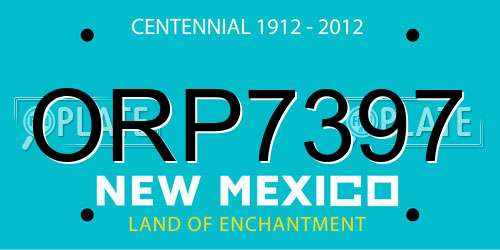 ORP7397 New Mexico License Plate