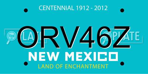 ORV46Z New Mexico License Plate