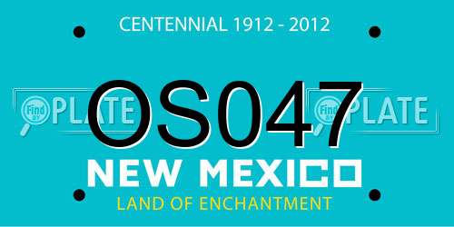 OS047 New Mexico License Plate