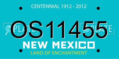 OS11455 New Mexico License Plate