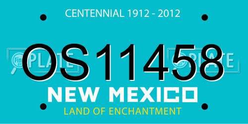 OS11458 New Mexico License Plate