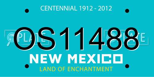 OS11488 New Mexico License Plate