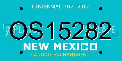 OS15282 New Mexico License Plate