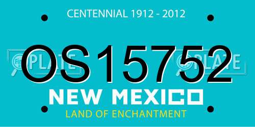OS15752 New Mexico License Plate
