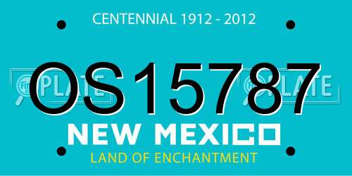 OS15787 New Mexico License Plate