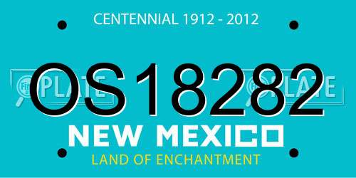 OS18282 New Mexico License Plate