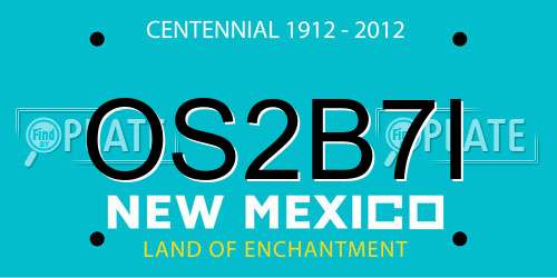 OS2B7I New Mexico License Plate