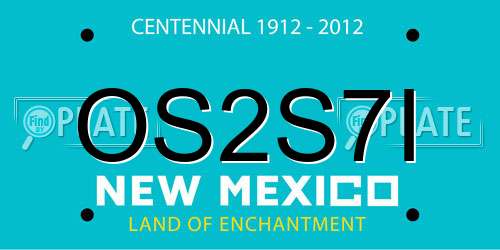 OS2S7I New Mexico License Plate