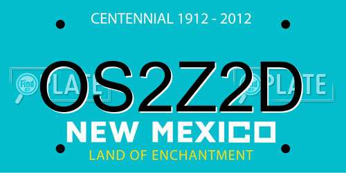 OS2Z2D New Mexico License Plate
