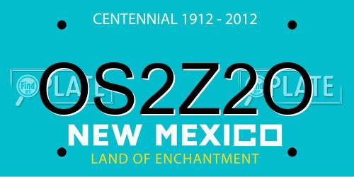 OS2Z2O New Mexico License Plate