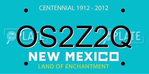 OS2Z2Q New Mexico License Plate