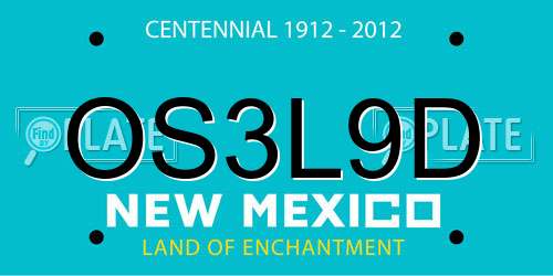 OS3L9D New Mexico License Plate