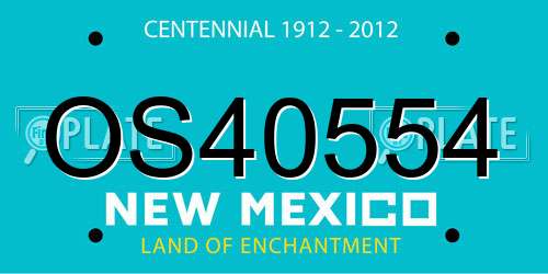 OS40554 New Mexico License Plate