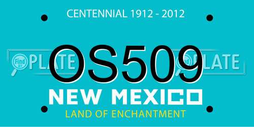 OS509 New Mexico License Plate