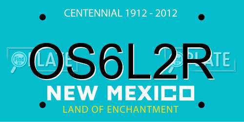 OS6L2R New Mexico License Plate
