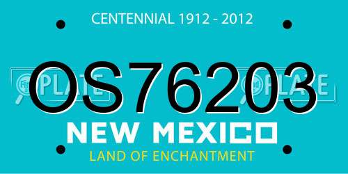 OS76203 New Mexico License Plate