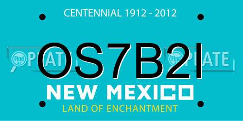 OS7B2I New Mexico License Plate
