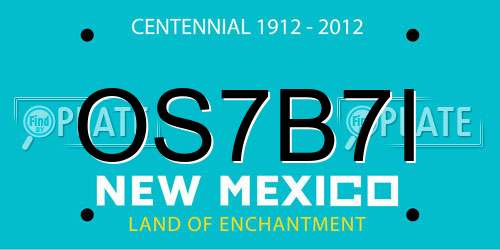 OS7B7I New Mexico License Plate