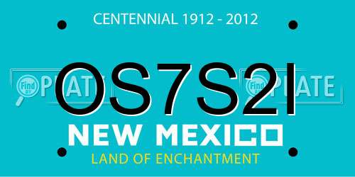 OS7S2I New Mexico License Plate