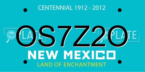 OS7Z2O New Mexico License Plate