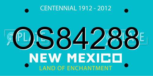 OS84288 New Mexico License Plate