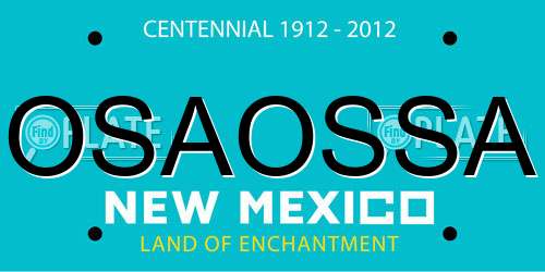 OSAOSSA New Mexico License Plate
