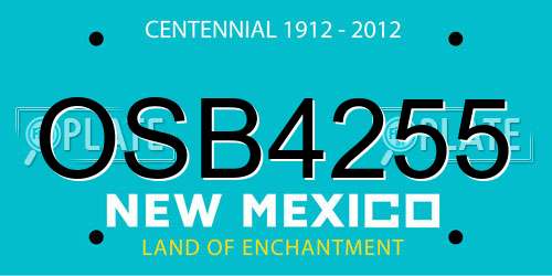 OSB4255 New Mexico License Plate