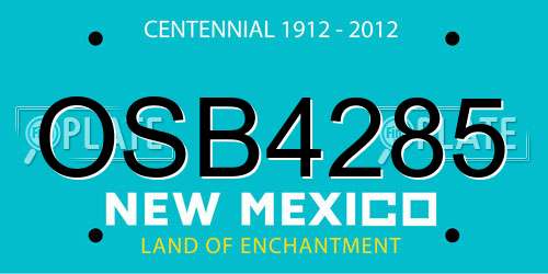 OSB4285 New Mexico License Plate