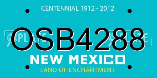 OSB4288 New Mexico License Plate