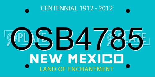 OSB4785 New Mexico License Plate
