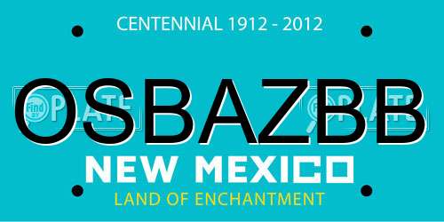 OSBAZBB New Mexico License Plate
