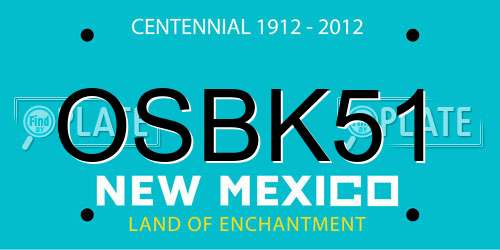 OSBK51 New Mexico License Plate