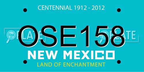 OSE158 New Mexico License Plate
