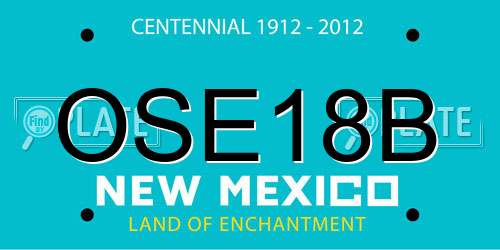 OSE18B New Mexico License Plate