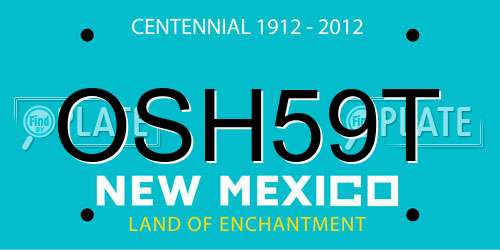 OSH59T New Mexico License Plate