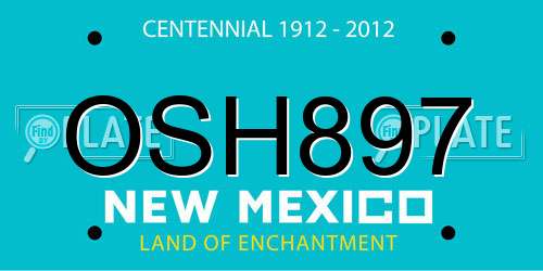OSH897 New Mexico License Plate