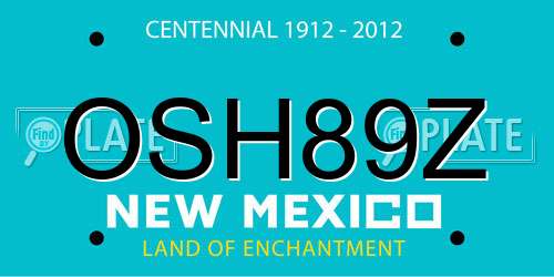 OSH89Z New Mexico License Plate