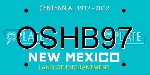 OSHB97 New Mexico License Plate