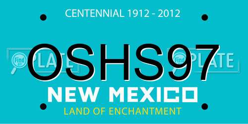 OSHS97 New Mexico License Plate