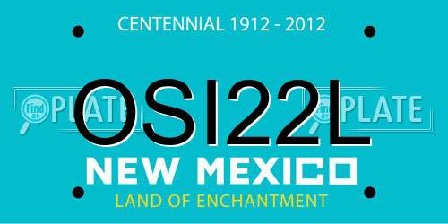 OSI22L New Mexico License Plate