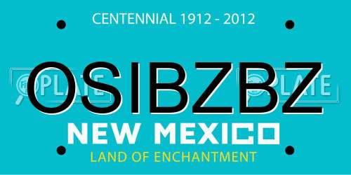 OSIBZBZ New Mexico License Plate